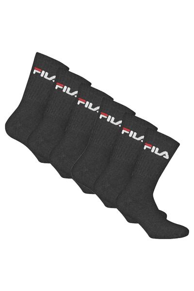 FILA Unisex Socken, 6er Pack - Crew Socks, Frottee, Tennis, Sport (2x 3 Paar)