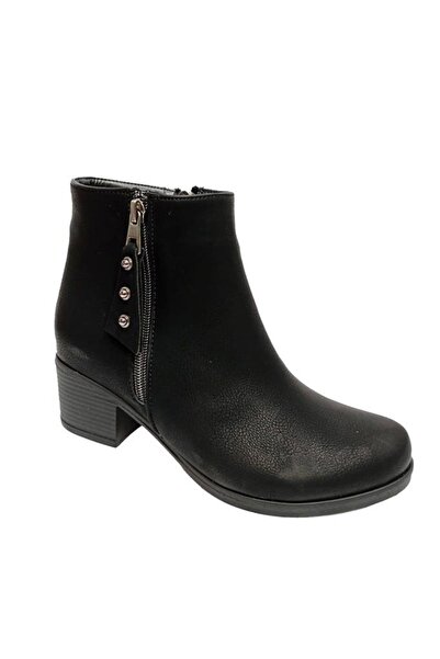 Fix 9311 Γυναικείες μπότες με φερμουάρ από λαδωμένο δέρμα Trend Fashion