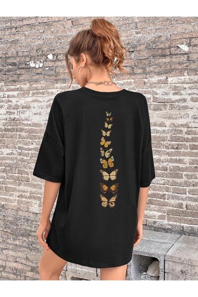 Machetta Μπλουζάκι Oversize με στάμπα με πεταλούδα στην πλάτη