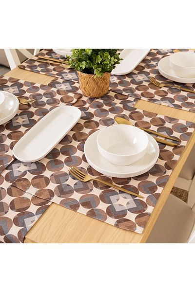 TOSHE 2-Piece Aria Fabric Decorative American Service
