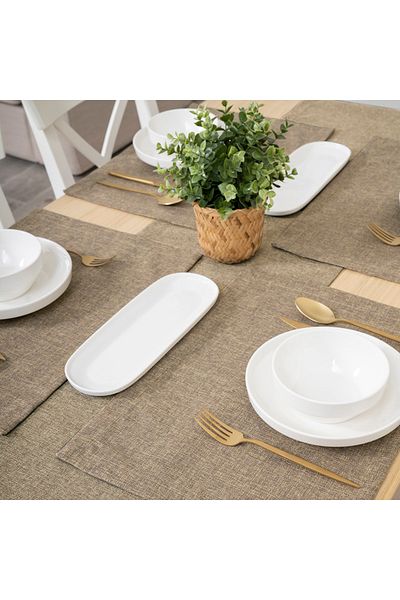 TOSHE 2-Piece Aria Fabric Decorative American Service