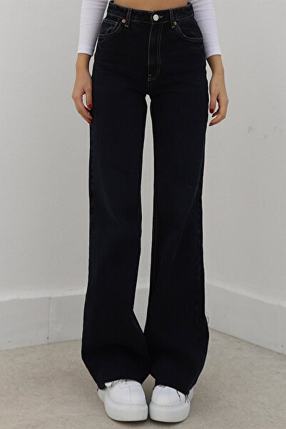 Trn JNS Yulia Super High Waist Women's Loose Jeans Palazzo Pants