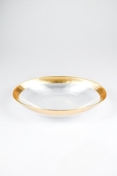 HERITAGE Altın Varak Bant Gondol Servis Sunum Kasesi Orta Boy 31,5 Cm