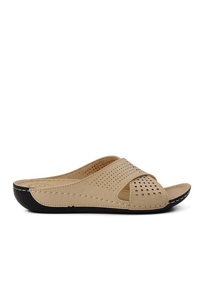 AYAKMOD Γυναικείες ημερήσιες παντόφλες Bento 16.004 Beige