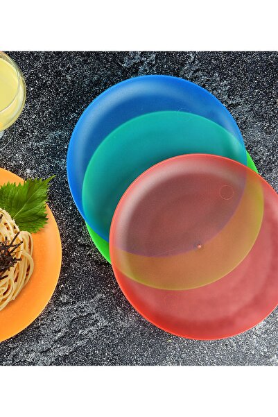 Tuffex 4lü Çok Amaçlı Çocuk Ve Bebek Yemek Tabağı Seti- 20 cm Çok Renkli