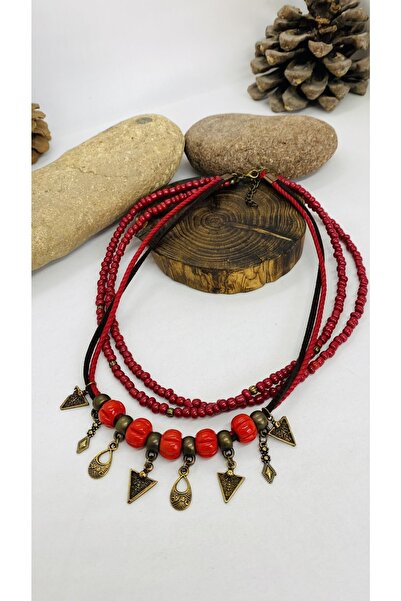Porsuk Alternatif قلادة بوهيمية أصلية مصنوعة يدويًا