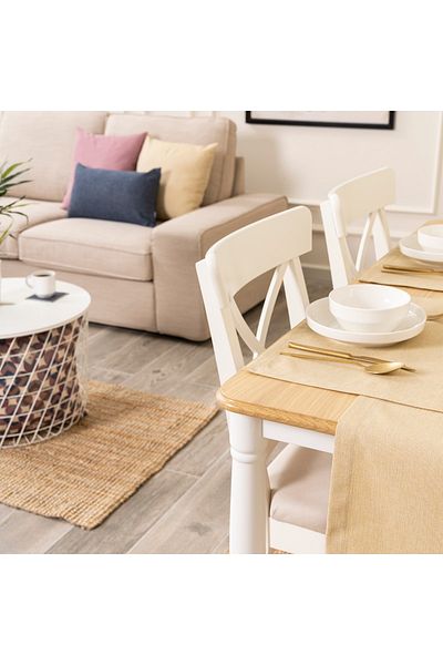 TOSHE 2-Piece Aria Fabric Decorative American Service