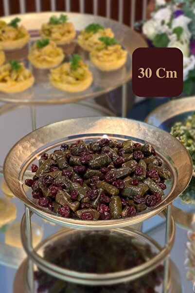 HERITAGE Gold Leaf Tape Medium Size Presentation Bowl 30 Cm (METAL FOOT IS NO...