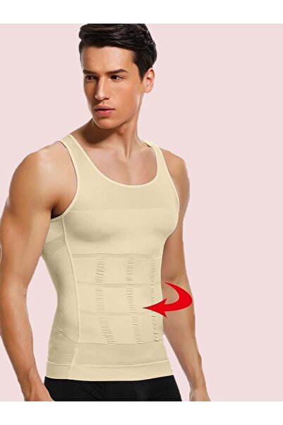 MİSTİRİK Toscana Extra Abdominal and Belly Firming Tank Top Corset Skin Color