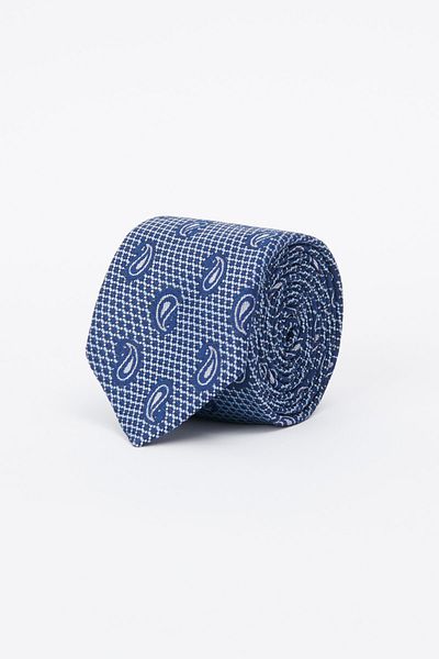 ALTINYILDIZ CLASSICS Ανδρική κλασική γραβάτα Navy Blue-Blue με σχέδιο Navy Blue