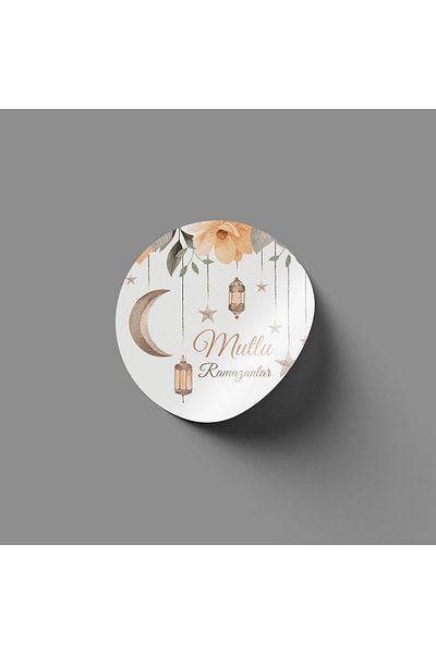 JOVÖ ÇİKOLATA Happy Ramadan-4cm Sticker-35 Pieces