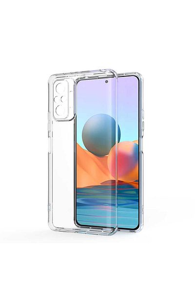 Nezih Case جراب Xiaomi Redmi Note 10 Pro متوافق مع الكاميرا ومحمي وناعم ثلاثي الأبعاد من السيليكون الشفاف للغاية