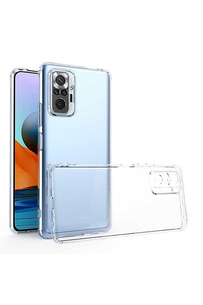 Nezih Case جراب Xiaomi Redmi Note 10 Pro متوافق مع الكاميرا ومحمي وناعم ثلاثي الأبعاد من السيليكون الشفاف للغاية