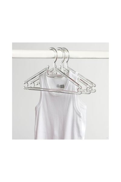 Olgun Home Kristal Askı Şeffaf Büyük Boy Elbise Askısı 6 Adet