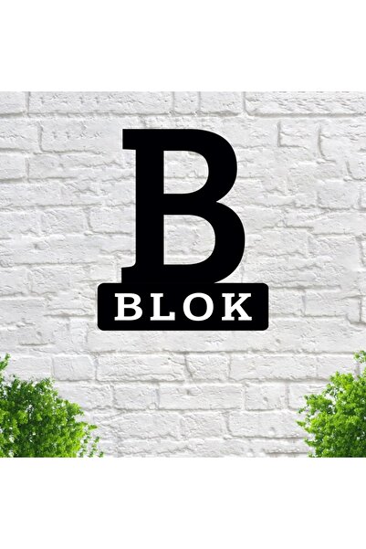 zafrakreklam Apartman Site Bina Blok Yönlendirme B Blok 34x40 Cm Alüminyum Siyah