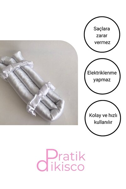 PratikDikisco Фритюрник за коса без нагряване Satin Hair Sausage