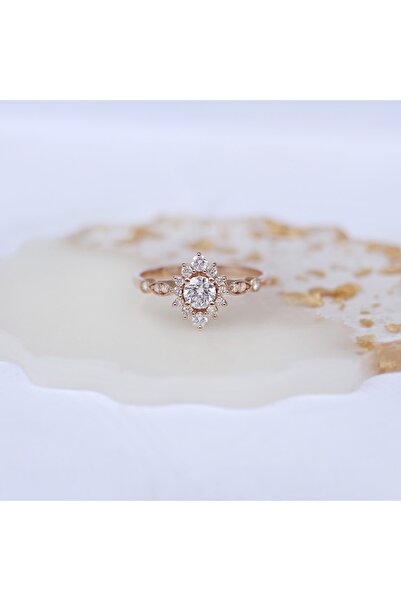INZA mücevherat Vintage 0.50 Ct Özel Tasarım Pırlanta Yüzük