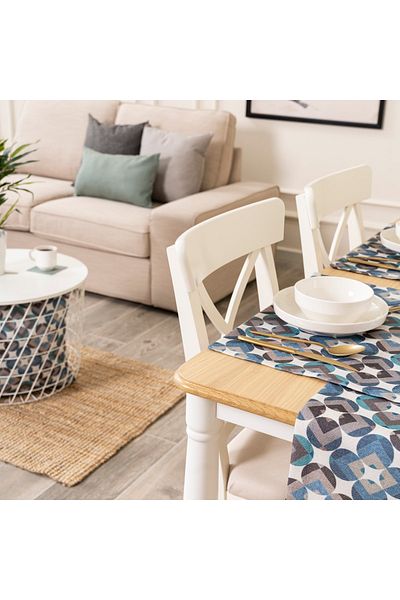 TOSHE 2-Piece Aria Fabric Decorative American Service