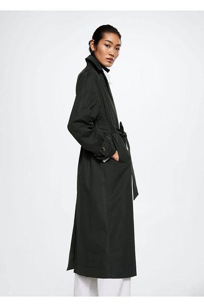 MANGO Woman Oversize Cotton Trench Coat