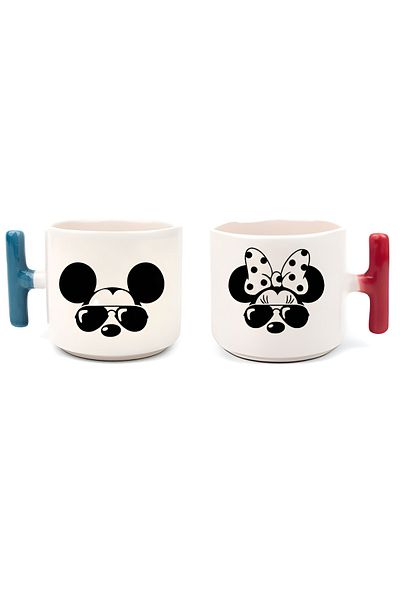 GünayStore Double Turkish Coffee Cup & Espresso Mr&Mrs Miki Dear Couple Blue&Red 2-pack T Cup 200 Ml