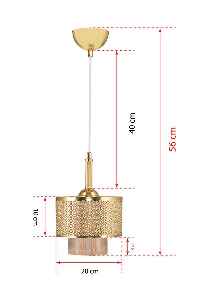 DEDE Single Motif Pendant Lamp Chandelier Gold
