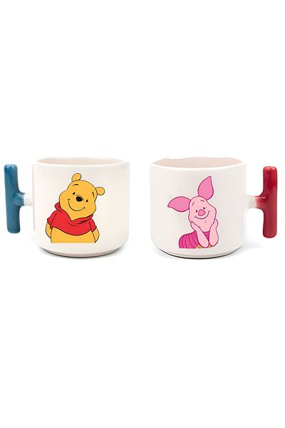 GünayStore Double Turkish Coffee Cup & Espresso Pooh Dessert Double Blue & Red 2-Piece T Cup Mug 200 ml