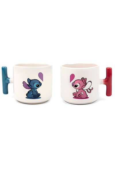 GünayStore Double Turkish Coffee Cup & Espresso Love Love Double Blue & Red 2-Piece T Cup Mug 200 ml