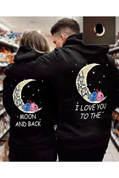 Yasolin Sevgili Kombini I Love You To The Sweatshırt ( Fiyatlar 2 Adet Içindir )