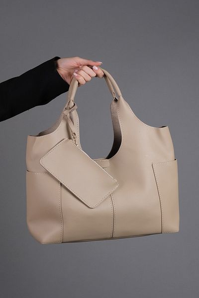 LuviShoes أمايا حقيبة كتف نسائية بيج