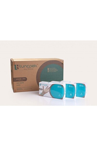 Tunçpek 100 X 20 Pack -1 Pack Powder Free Vinyl Exam Gloves (medium)