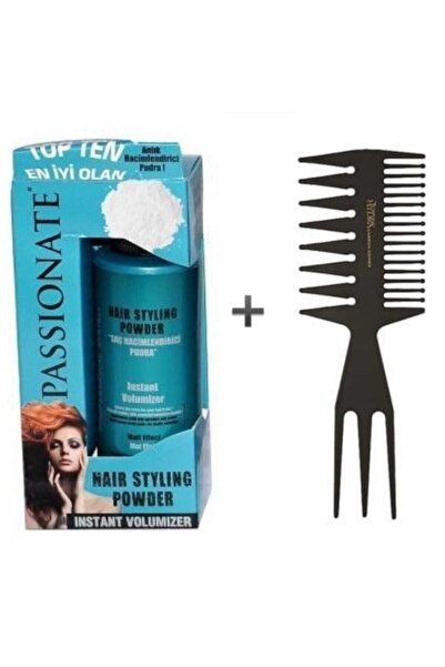 Passionate Saç Şekillendirici Pudra Wax Mavi 20gr + Şekil Tarak Set