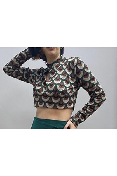 Quzu Marka Ayem Modadan New Önü Dekolte Detaylı Bluz