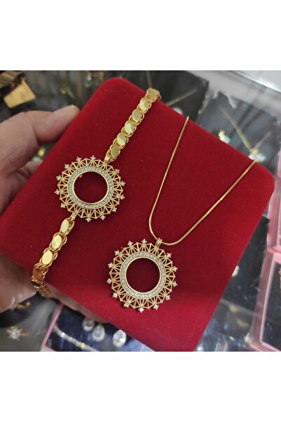 HAYALLER ÜLKESİ Çeyrek Uyumlu Içi Boş Kolye Künye Seti