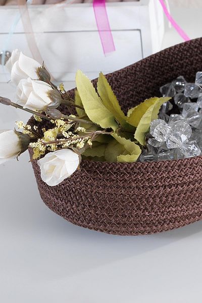 MaisonArt ωοειδές |   Organizer Basket Organizer |   Χειροποίητο καλάθι πολλαπλών χρήσεων