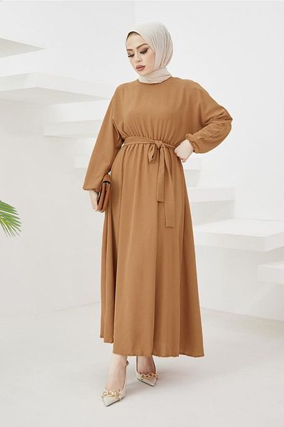 benguen 424-1aerobin Hijab-Kleid Kamel