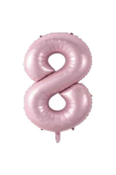 parti sürprizi Baby Pink 8 Number Foil Balloon 76 Cm 1 Piece