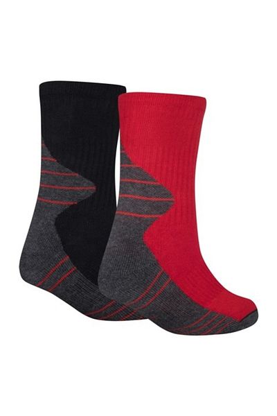 Nike Jordan Jhn Basketball 2pk Crew 2-Piece Sports Socks Bj0555-023