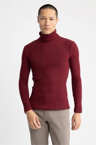 DeFacto Regular Fit Boğazlı Triko Kazak