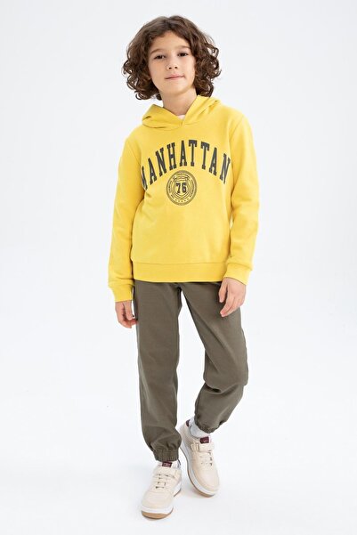 DeFacto Erkek Çocuk Kapüşonlu Baskılı Sweatshirt Z4596a623sp