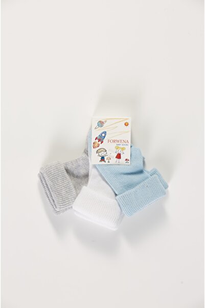 Forwena Baby Socks 3 Pack Baby Colorful Cotton Seamless Curly Socks