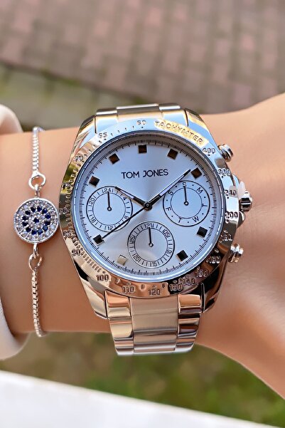 Tom Jones Tomjones Kadın Kol Saati Su Geçirmez Bileklik Hediyeli Çelik Orjina...