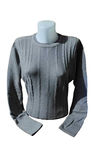 SEFER Γυναικείο μαμά πουλόβερ με ανάγλυφο σχέδιο κανονικής εφαρμογής