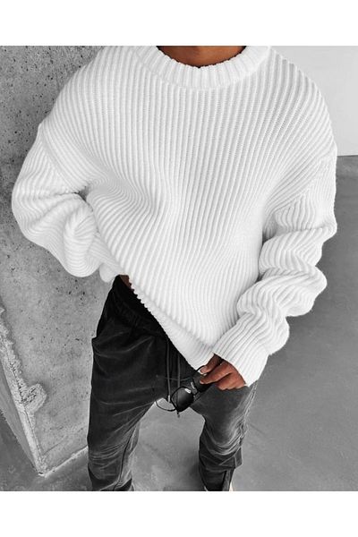 MFU collection Πουλόβερ με ραβδώσεις Extra Oversize