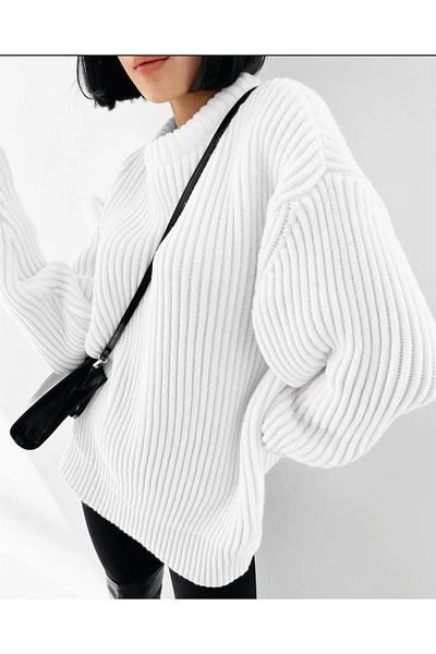 MFU collection Πουλόβερ με ραβδώσεις Extra Oversize