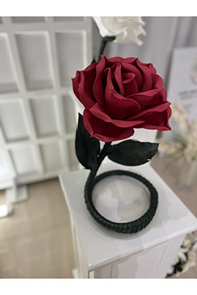 Maison Avf Ev Dekorasyon Dekoratif Yapay Latex Eva Gül (üst Bordo-alt Yeşil)