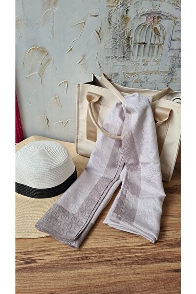 Nilbutik Hint Ipek Monogram Şal