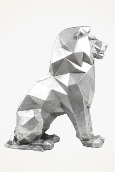 Viselia Dekoratif Aslan Biblo Heykel El Yapımı Hediyelik Süs Eşyası Poly Mode...