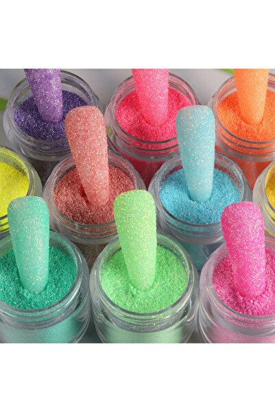 Beauty Box 6'lı Candy Toz Sim Glitter Powder Nail Art Resin Art Tırnak Süsleme Kalıcı Oje Protez Tırnak Süsleme