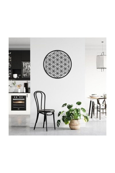 karakoç eğitim araçları Ahşap Yaşam Çiçeği Kutsal Geometri Dekoratif Tablo