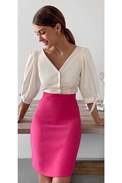 AVC Kolları Fiyonk Detaylı Bluz